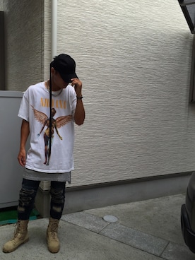 「アイテム（バングル/リストバンド）」を使った、hiroさん（メンズ・170cm・20代）の秋コーディネート