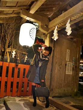 「貴船神社」｜Niwaさん（レディース・160cm）の秋コーディネート