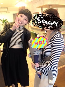「黒スカート」｜「アイテム（ノーカラージャケット）」を使った、ayaさん（レディース・160cm）の秋コーディネート