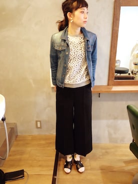 「ticog（ティコグ）のアイテム（トップス）」を使った、ayaさん（レディース・160cm）の春コーディネート