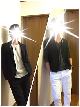 「GGD（ジージーディー）のアイテム（スーツジャケット）」を使った、TAKUさん（メンズ・170cm）の秋コーディネート