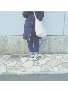「アイテム（ムートンコート）」を使った、mmmさん（レディース・157cm・20代）の冬コーディネート