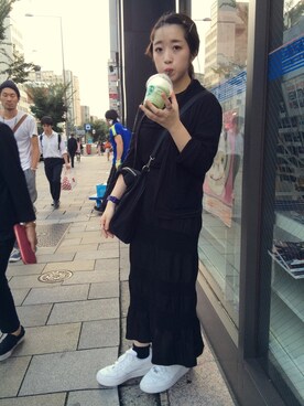 「tricot COMME des GARCONS（トリココムデギャルソン）のアイテム（テーラードジャケット）」を使った、エリさん（レディース・152cm）の秋コーディネート