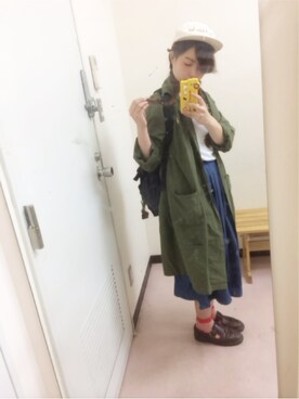 「chambre de charme（シャンブルドゥシャーム）のアイテム（アクセサリー）」を使った、chinaさん（レディース・158cm）の秋コーディネート