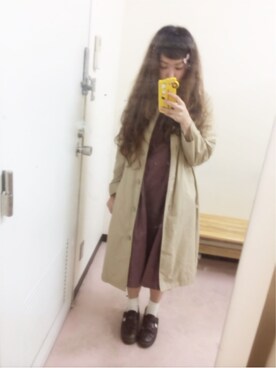 「chambre de charme（シャンブルドゥシャーム）のアイテム（アクセサリー）」を使った、chinaさん（レディース・158cm）の秋コーディネート