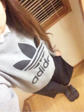 「スウェット×シャツ」｜chinaさん（レディース・158cm）の冬コーディネート