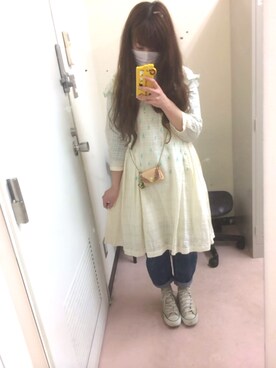 「マムジーンズ」｜chinaさん（レディース・158cm）の春コーディネート