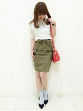 「MINIMUM（ミニマム）のアイテム（スカート）」を使った、minimum神戸マルイstaffさん（レディース・159cm）の春コーディネート