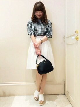 「MINIMUM（ミニマム）のアイテム（スカート）」を使った、minimum神戸マルイstaffさん（レディース・159cm）の春コーディネート