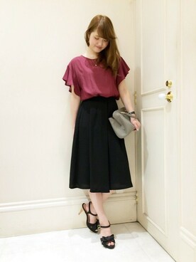 「MINIMUM（ミニマム）のアイテム（パンツ）」を使った、minimum神戸マルイstaffさん（レディース・159cm）の夏コーディネート