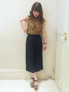 「ボウタイ」｜minimum神戸マルイstaffさん（レディース・159cm）の夏コーディネート