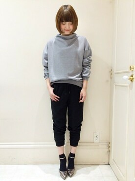 「MINIMUM（ミニマム）のアイテム（パンツ）」を使った、minimum神戸マルイstaffさん（レディース・159cm）の秋コーディネート