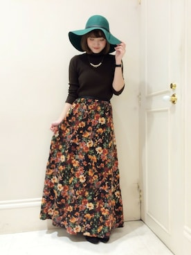 「MINIMUM（ミニマム）のアイテム（スカート）」を使った、minimum神戸マルイstaffさん（レディース・159cm）の秋コーディネート