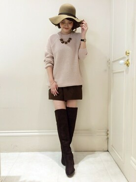 「MINIMUM（ミニマム）のアイテム（パンツ）」を使った、minimum神戸マルイstaffさん（レディース・159cm）の秋コーディネート