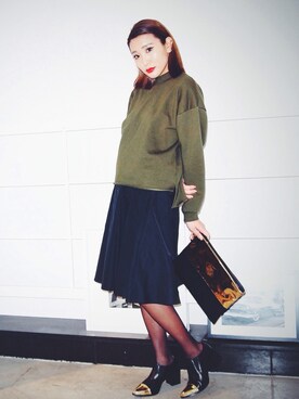 「ladyupshoes」｜小竹麻美さん（レディース・163cm）の冬コーディネート