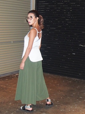 小竹麻美さん(レディース・163cm)の夏コーディネート