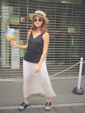 小竹麻美さん（レディース・163cm）の夏コーディネート