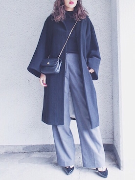 「CELINE（セリーヌ）のアイテム（バッグ）」を使った、小竹麻美さん（レディース・163cm）の秋コーディネート