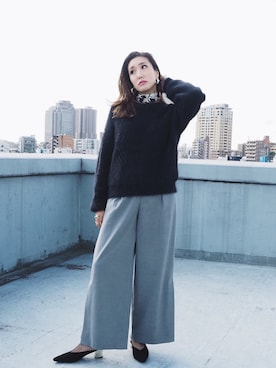 小竹麻美さん(レディース・163cm)の冬コーディネート