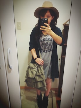 「アイテム（シャツワンピース）」を使った、kuu.さん（レディース・147cm・20代）の秋コーディネート