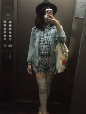 「WC（ダブル シー）のアイテム（デニムジャケット）」を使った、nanacoさん（レディース・159cm）の秋コーディネート