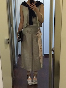 「DHOLIC（ディーホリック）のアイテム（セットアップ）」を使った、nanacoさん（レディース・159cm）の夏コーディネート