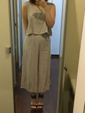 「DHOLIC（ディーホリック）のアイテム（セットアップ）」を使った、nanacoさん（レディース・159cm）の夏コーディネート