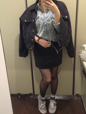 「DHOLIC（ディーホリック）のアイテム（セットアップ）」を使った、nanacoさん（レディース・159cm）の春コーディネート