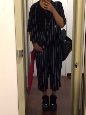 「DHOLIC（ディーホリック）のアイテム（セットアップ）」を使った、nanacoさん（レディース・159cm）の夏コーディネート