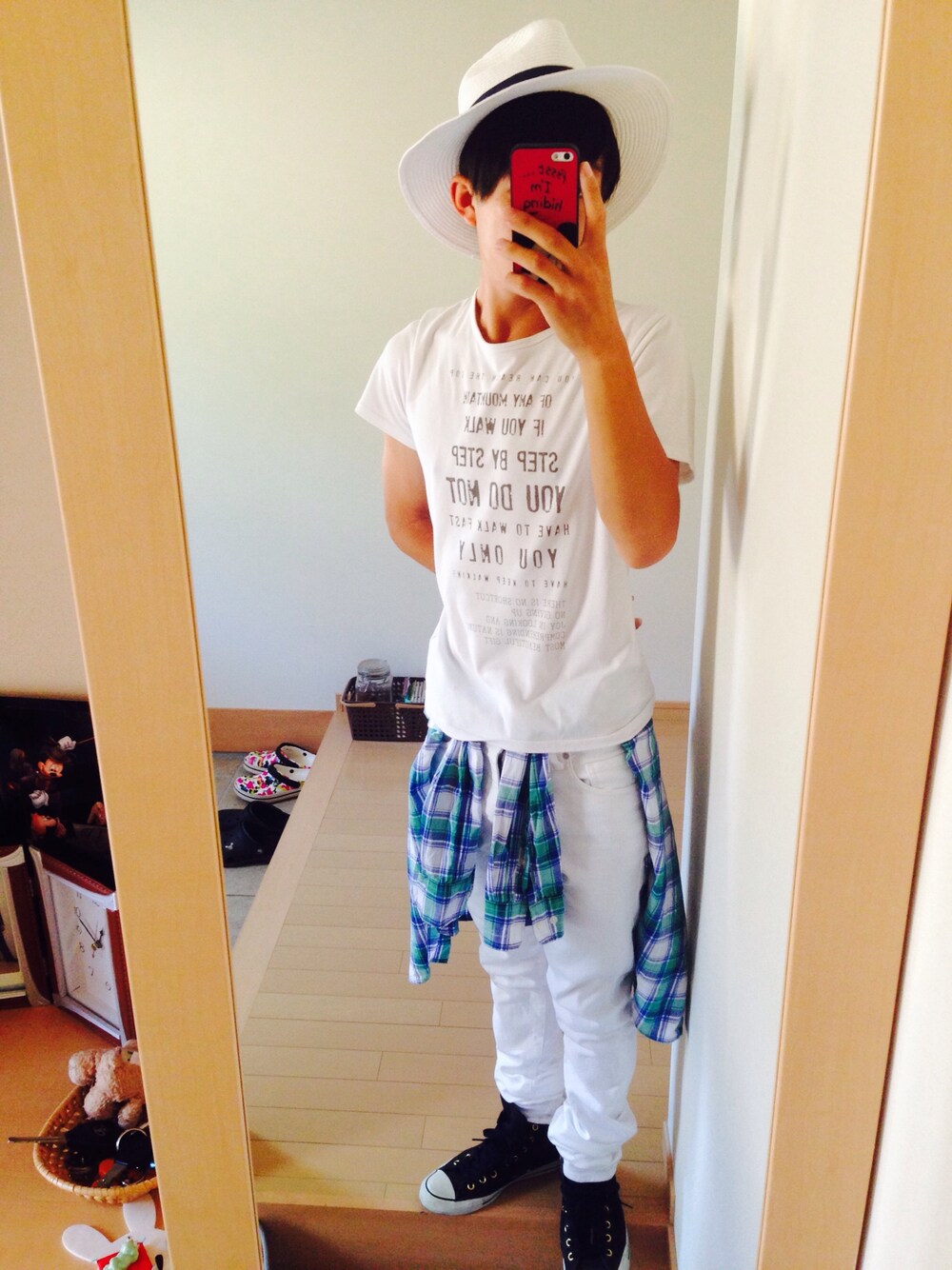 「COMME CA COLLECTIONのアイテム（Tシャツ/カットソー、ホワイト系）」を使った、KENKENさん（メンズ・166cm）の夏コーディネートの1枚目の写真