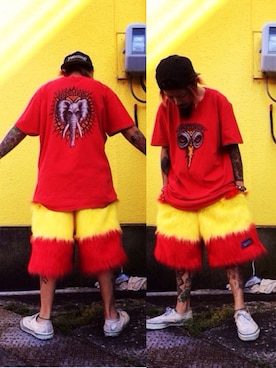 「POWELL（パウエル）のアイテム」を使った、はにたんさん（メンズ・160cm）の夏コーディネート