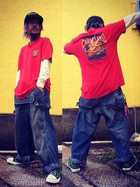 「POWELL（パウエル）のアイテム」を使った、はにたんさん（メンズ・160cm）の夏コーディネート