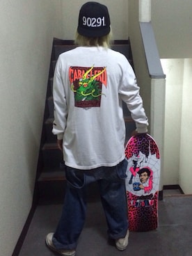 「POWELL（パウエル）のアイテム」を使った、はにたんさん（メンズ・160cm）の夏コーディネート