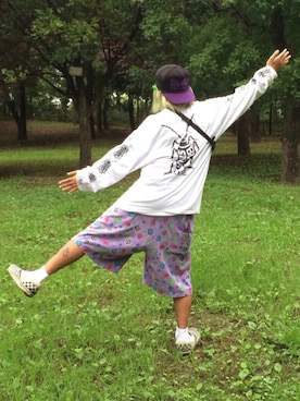 「BUTTSTAIN（バットステイン）のアイテム（帽子）」を使った、はにたんさん（メンズ・160cm）の秋コーディネート