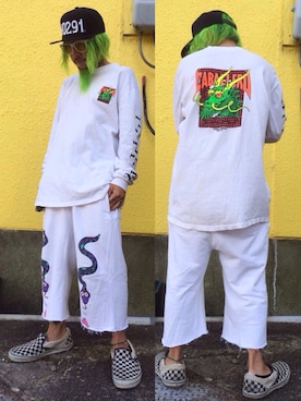 「POWELL（パウエル）のアイテム」を使った、はにたんさん（メンズ・160cm）の秋コーディネート