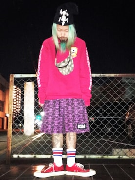 「POWELL（パウエル）のアイテム」を使った、はにたんさん（メンズ・160cm）の冬コーディネート