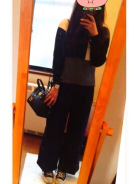 「HARE（ハレ）のアイテム（ピアス（両耳用））」を使った、yucaさん（レディース・156cm）の冬コーディネート