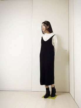 「無地党」｜「アイテム（ブーツ）」を使った、sa…⁂さん（レディース・152cm）の秋コーディネート