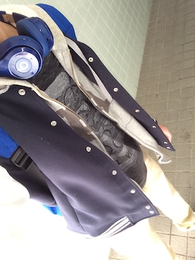 「おでかけコーデ」｜「アイテム（スタジャン）」を使った、出口 雄太さん（メンズ・167cm）の冬コーディネート