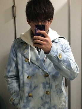 「TOMMY（トミー）のアイテム（トレンチコート）」を使った、kouheyさん（メンズ・171cm）の冬コーディネート