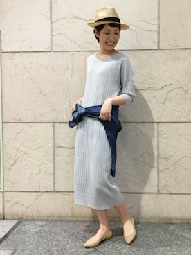 「FRAMeWORK（フレームワーク）のアイテム（ワンピース/ドレス）」を使った、FRAMeWORK tomomiさん（レディース・157cm）の春コーディネート