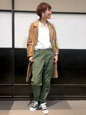 「FRAMeWORK（フレームワーク）のアイテム（スニーカー）」を使った、FRAMeWORK tomomiさん（レディース・168cm）の冬コーディネート