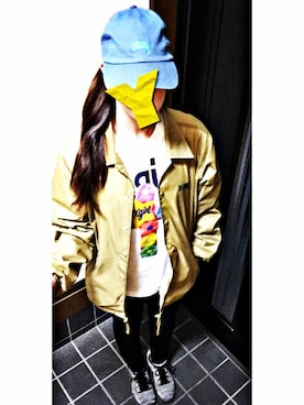 「ストリート女子」｜「アイテム（ブルゾン）」を使った、yui tさん（レディース・163cm）の春コーディネート