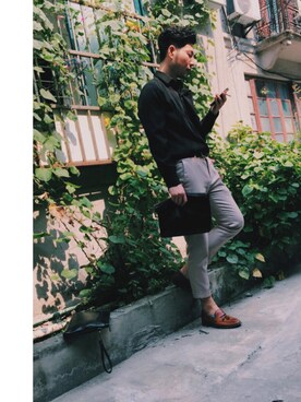 「Selected   （-）のアイテム」を使った、Liuwei_Jianさん（メンズ・178cm）の夏コーディネート