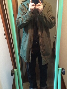 「Right-on（ライトオン）のアイテム（モッズコート）」を使った、Kさん（メンズ・173cm）の秋コーディネート