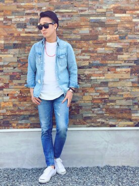 「CONVERSE（コンバース）のCONVERSE コンバース ジャック パーセル / JACK PURCEL（スニーカー）」を使った、gon48さん（メンズ・171cm）の春コーディネート