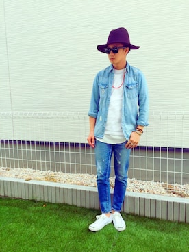 「CONVERSE（コンバース）のCONVERSE コンバース ジャック パーセル / JACK PURCEL（スニーカー）」を使った、gon48さん（メンズ・171cm）の春コーディネート