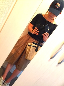 「Abercrombie&Fitch（アバークロンビーアンドフィッチ）のアイテム（帽子）」を使った、ゆんさん（レディース・158cm）の夏コーディネート