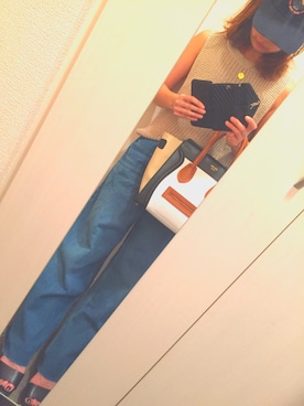 「Abercrombie&Fitch（アバークロンビーアンドフィッチ）のアイテム（帽子）」を使った、ゆんさん（レディース・158cm）の秋コーディネート