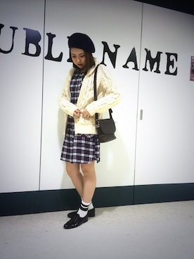 「カウチン」｜「アイテム（ワンピース/ドレス）」を使った、MASUTANI MIHOKOさん（レディース・166cm）の秋コーディネート